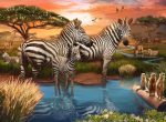 RAVENSBURGER 17376 1 ZEBRAS AT WATERHOLE 500 PIECE PUZZLE Online Hot Sale