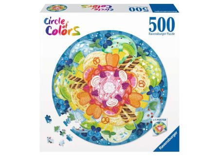 RAVENSBURGER 17348 8 CIRCLE OF COLORS - ICE CREAM 500 PIECE PUZZLE Online Hot Sale