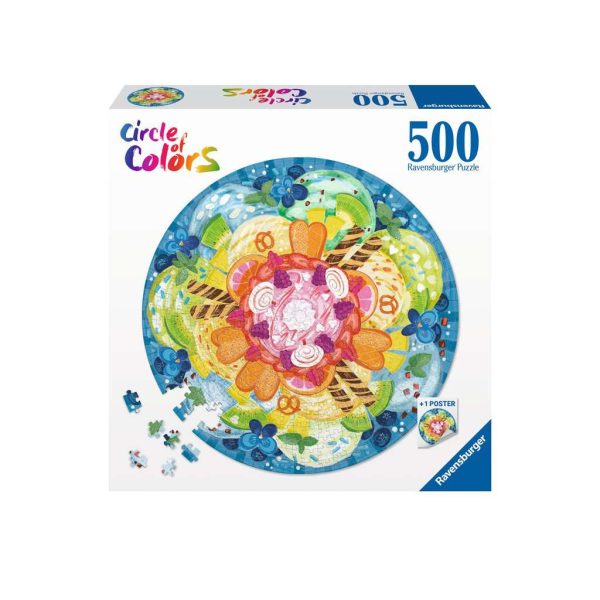 RAVENSBURGER 17348 8 CIRCLE OF COLORS - ICE CREAM 500 PIECE PUZZLE Online Hot Sale