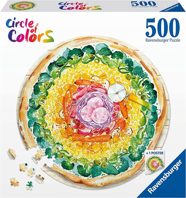 RAVENSBURGER 17347 1 CIRCLE OF COLORS - PIZZA 500 PIECE PUZZLE Online now