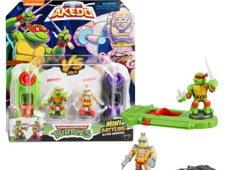 AKEDO TEENAGE MUTANT NINJA TURTLES MINI BATTLING ACTION WARRIORS - RAPHAEL VS KRAANG Discount