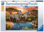 RAVENSBURGER 17376 1 ZEBRAS AT WATERHOLE 500 PIECE PUZZLE Online Hot Sale