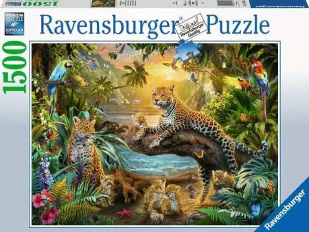 RAVENSBURGER 17435 5 LEOPARDS IN THE JUNGLE1500 PIECE PUZZLE Online Hot Sale