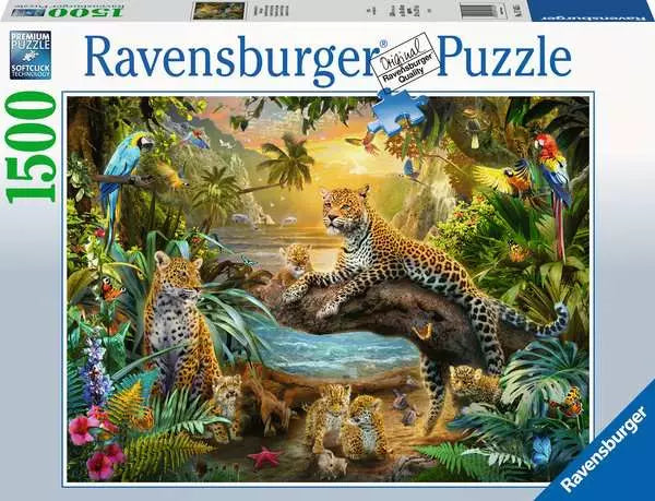 RAVENSBURGER 17435 5 LEOPARDS IN THE JUNGLE1500 PIECE PUZZLE Online Hot Sale