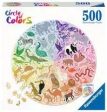 RAVENSBURGER 171729 - CIRCLE OF COLOURS- ANIMALS 500 PIECE PUZZLE Online Sale