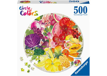 RAVENSBURGER 171699 - CIRCLE OF COLOURS- FRUITS AND VEGETABLES 500 PIECE PUZZLE Supply