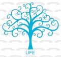 Tree of Life Blue Edible Cake Topper Image ABPID05018 Online