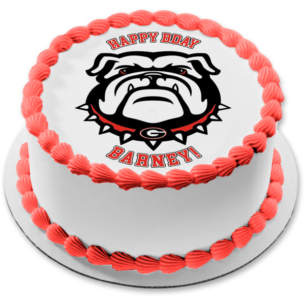 Georgia Bulldogs Logo NCAA Sports Edible Cake Topper Image ABPID27523 For Sale