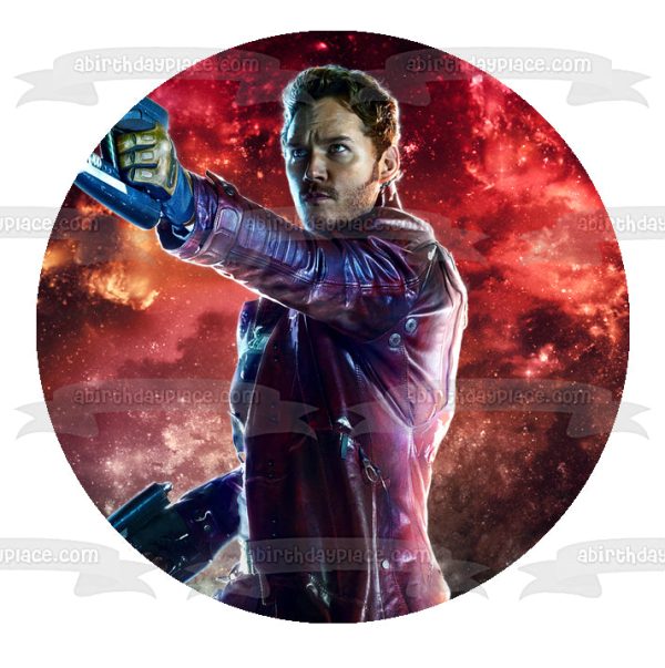 Guardians of Galaxy Gamora Star-Lord Shooting Edible Cake Topper Image ABPID15407 Cheap