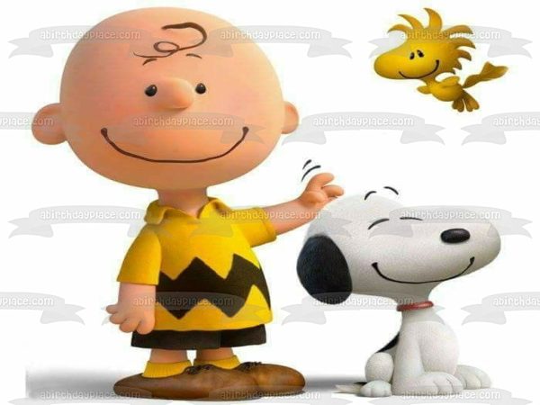 Peanuts Charlie Brown Snoopy Woodstock Edible Cake Topper Image ABPID27517 Online now