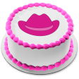 Pink Cowgirl Hat Edible Cake Topper Image ABPID27512 Online Sale