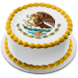 Mexican Flag National Coat of Arms Edible Cake Topper Image ABPID07361 Online Sale