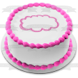 Pink Cloud Frame Edible Cake Topper Image Frame ABPID09701 Sale