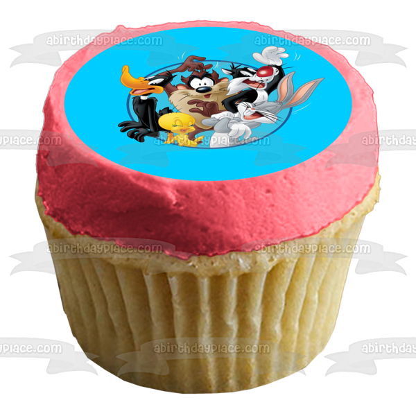 Looney Tunes Tazmanian Devil Daffy Duck Sylvester Tweety Bird Bugs Bunny Edible Cake Topper Image ABPID15404 Online now