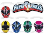 Power Rangers Logo Faces Red Ranger Yellow Ranger Blue Ranger Green Ranger Pink Ranger Edible Cake Topper Image ABPID27571 Fashion