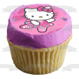 Hello Kitty White Ballerina Outfit Flowers Pink Background Edible Cake Topper Image ABPID27834 For Sale