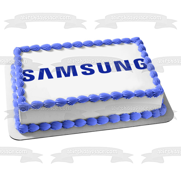 Samsung Blue Logo Edible Cake Topper Image ABPID10089 Sale