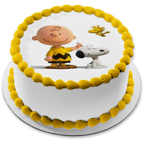 Peanuts Charlie Brown Snoopy Woodstock Edible Cake Topper Image ABPID27517 Online now