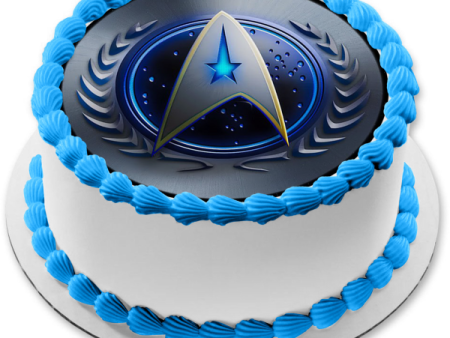 Star Trek Starfleet Comando Logo Edible Cake Topper Image ABPID15356 Online Hot Sale