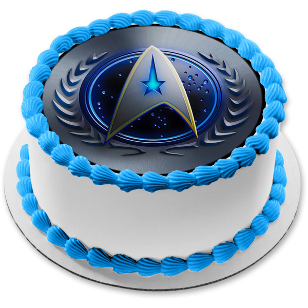 Star Trek Starfleet Comando Logo Edible Cake Topper Image ABPID15356 Online Hot Sale