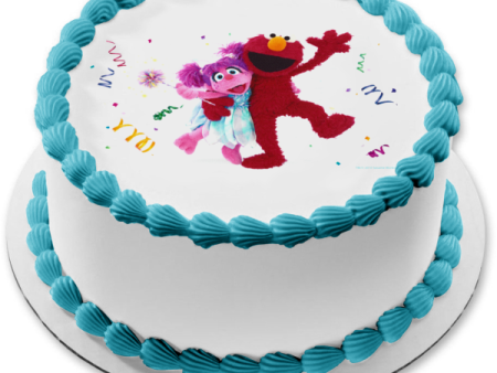 Sesame Street Elmo Abby Cadabby Streamers Confetti Edible Cake Topper Image ABPID27214 Sale