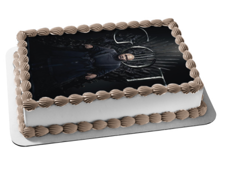 Game of Thrones Lord Varys Iron Throne Black Background Edible Cake Topper Image ABPID27287 For Discount