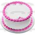 Pink Cloud Frame Edible Cake Topper Image Frame ABPID09701 Sale