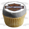 Harley Davidson Orange Logo Metal Appearance Edible Cake Topper Image ABPID27240 on Sale