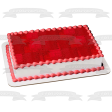 Red Woven Background Edible Cake Topper Image ABPID10098 For Sale