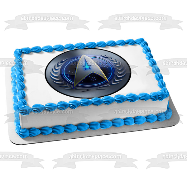 Star Trek Starfleet Comando Logo Edible Cake Topper Image ABPID15356 Online Hot Sale