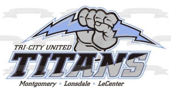 Tri City United Titans Logo Montgomery Lonsdale and  Lecenter Edible Cake Topper Image ABPID04710 Supply