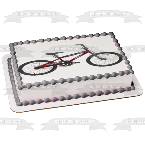 Next BMX Bike Red Wipe Out Edible Cake Topper Image ABPID09781 Online