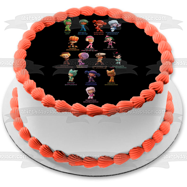 Wreck It Ralph Sugar Rush Kids Minty Zaki Swizzle Malarkey Jubileena Bing-Bing Edible Cake Topper Image ABPID15194 For Discount