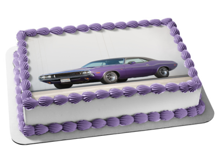 1970 Purple Dodge Challenger Rt Sports Car Edible Cake Topper Image ABPID27404 Online