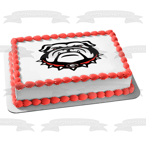 Georgia Bulldogs Logo NCAA Sports Edible Cake Topper Image ABPID27523 For Sale