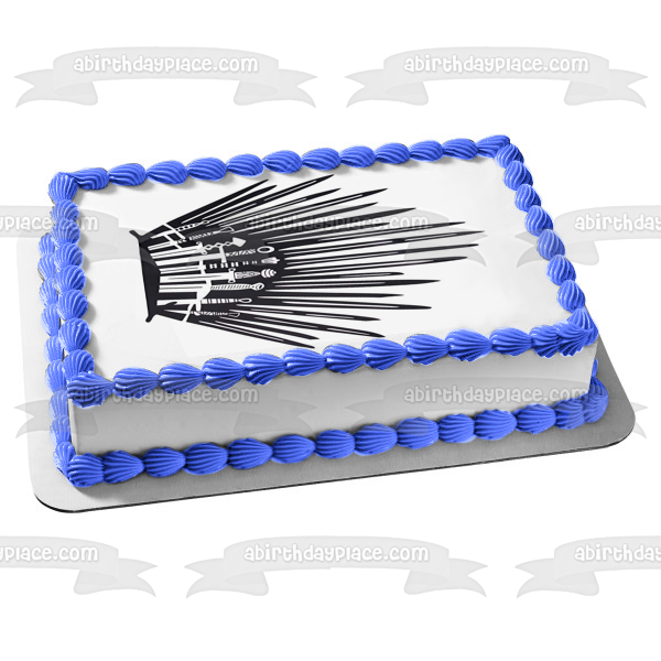 Game of Thrones Iron Throne Swords Silhouette Edible Cake Topper Image ABPID27581 For Discount