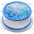 Snowflake Background Edible Cake Topper Image ABPID05103 Supply