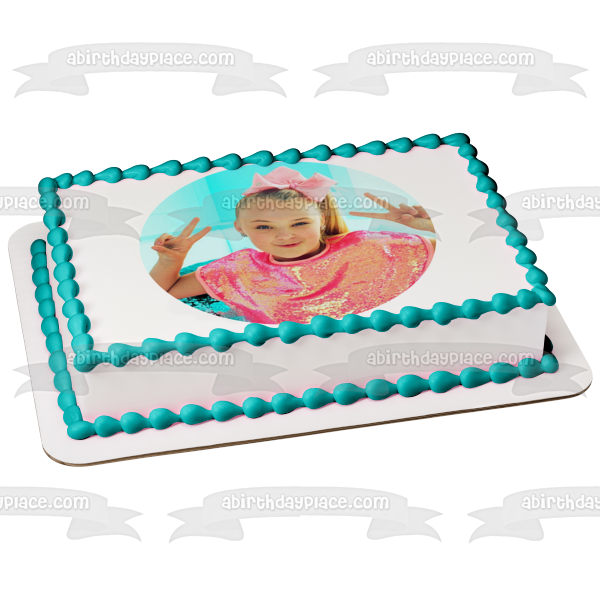 Jo Jo Siwa Joelle Joanie Peace Signs Edible Cake Topper Image ABPID15279 Discount