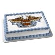 Harley Davidson Logo Eagle an American Legend Edible Cake Topper Image ABPID27289 Cheap