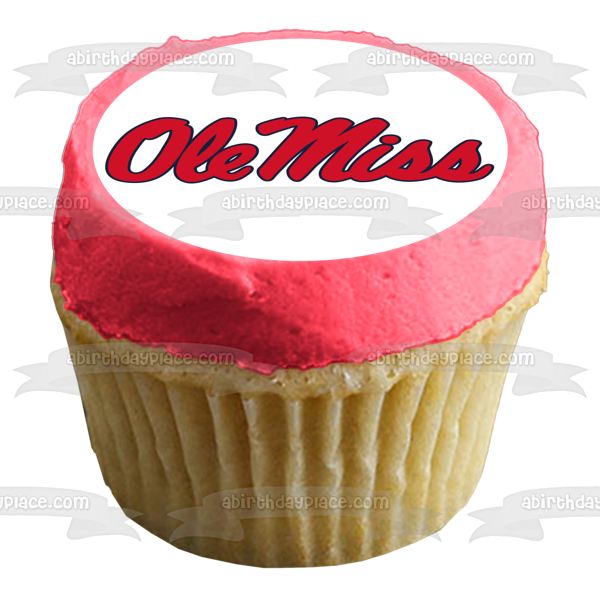 University of Mississippi Rebels Ole Miss Logo NCAA Edible Cake Topper Image ABPID01824 For Sale