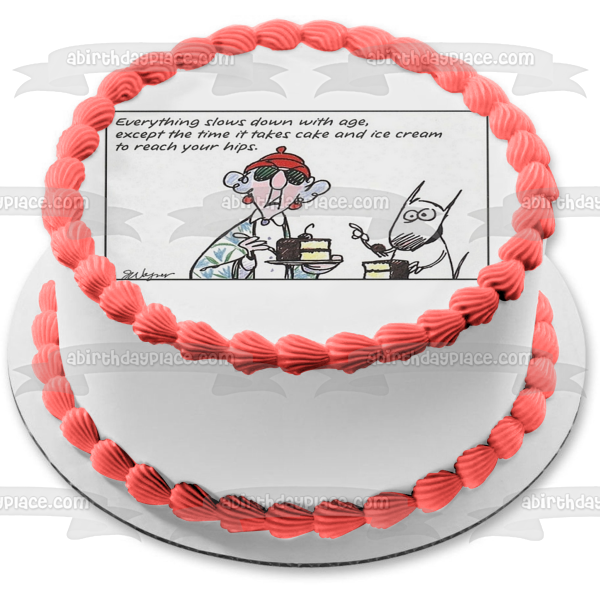 Maxine Floyd Happy Birthday Cake Edible Cake Topper Image ABPID05203 Supply