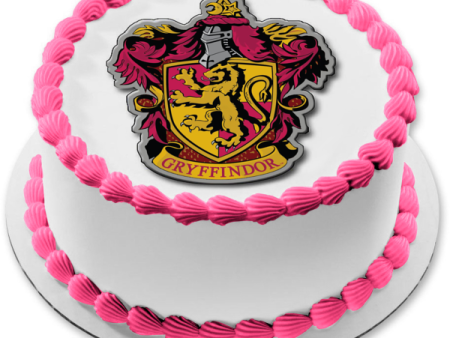 Harry Potter Hogwarts Gryffindor Crest Edible Cake Topper Image ABPID15166 Sale