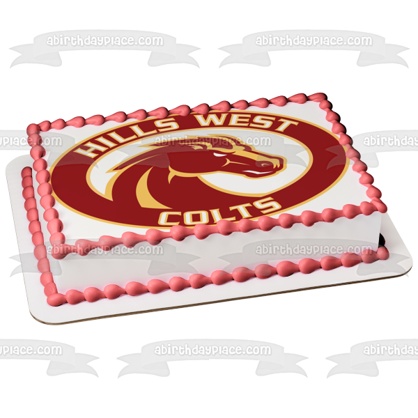 Half Hollow Hills West Colts Logo Edible Cake Topper Image ABPID09820 Supply