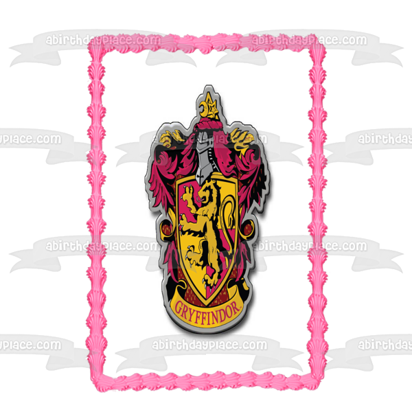 Harry Potter Hogwarts Gryffindor Crest Edible Cake Topper Image ABPID15166 Sale