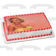 Marilyn Monroe Wearing a Gold Dress with a Pink Background Edible Cake Topper Image ABPID04988 Online now