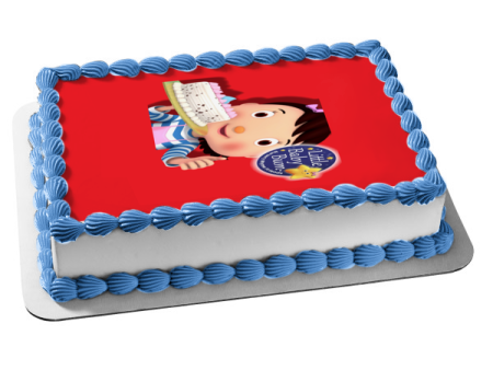 Little Baby Bum Birthday Cake Red Background Edible Cake Topper Image ABPID27392 Online now