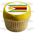 Flag of Zimbabwe Green Yellow Red Black Stripes Zimbabwe Bird Edible Cake Topper Image ABPID06969 For Cheap