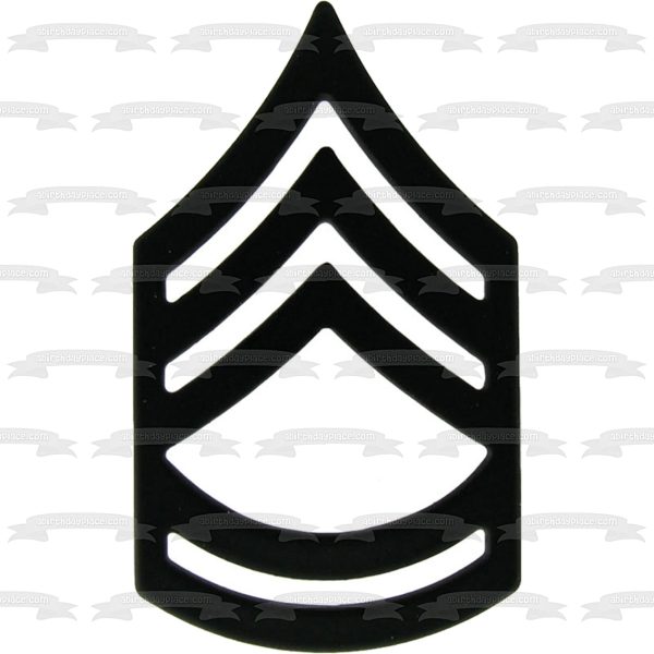 United States Army Sergeant Rank Logo Edible Cake Topper Image ABPID09787 Online now