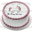 The Hazy Unicorn Stars Colorful Edible Cake Topper Image ABPID09972 Cheap