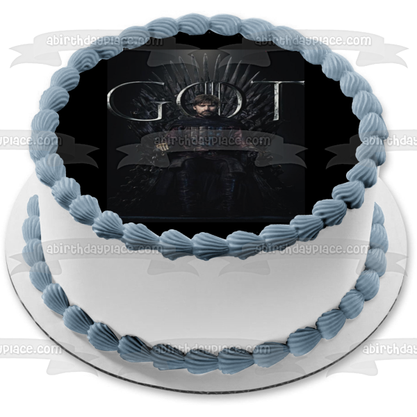 Game of Thrones Jaime Lannister Iron Throne Black Background Edible Cake Topper Image ABPID27198 Discount